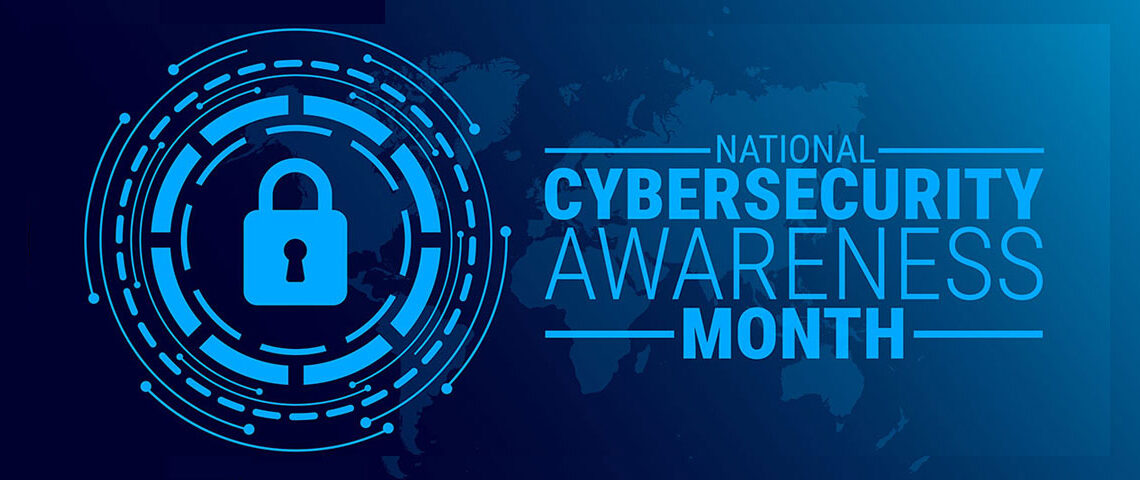 Lock icon with text National Cybersecurity Awareness Month