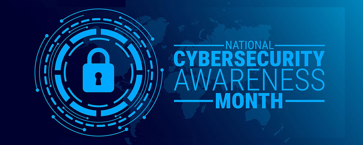 Lock icon with text National Cybersecurity Awareness Month