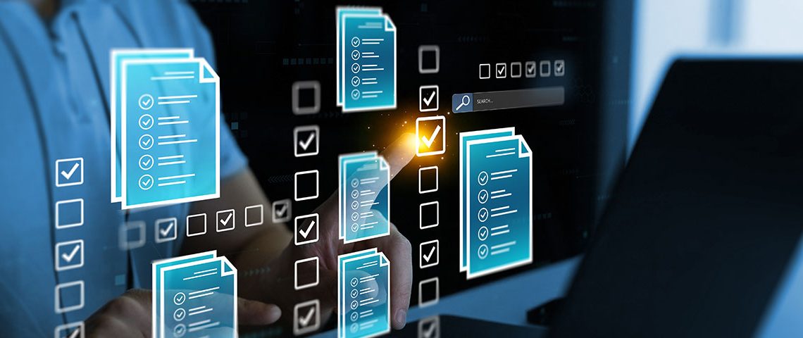 Virtual display of a document management system