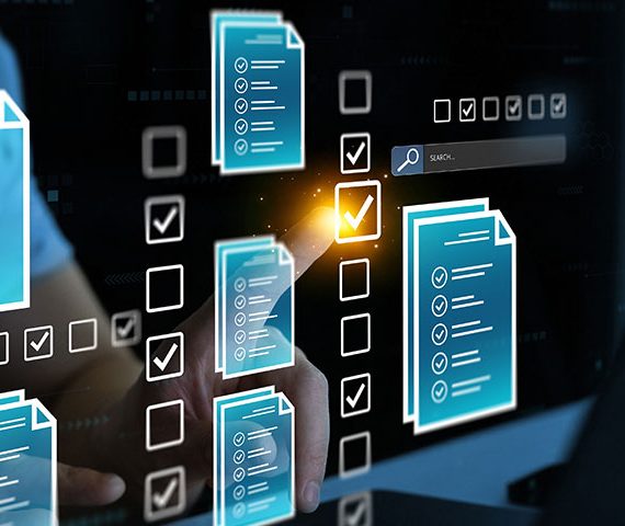 Virtual display of a document management system