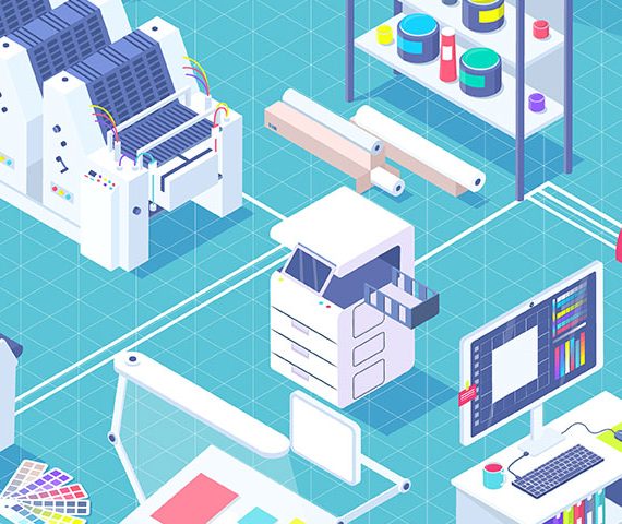 Illustration of the concept of a controlled print environment