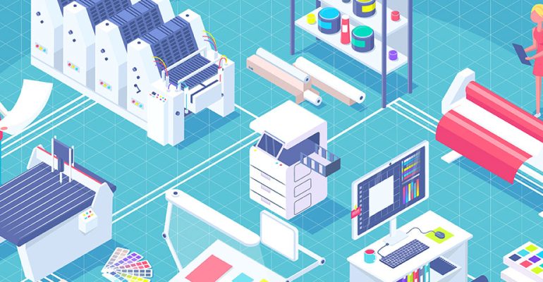 Illustration of the concept of a controlled print environment